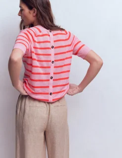 T-shirt boutonné Agnes en lin