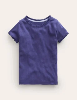 T-shirt côtelé à manches courtes