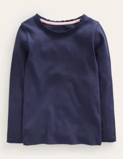 T-shirt côtelé à manches longues