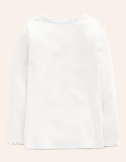 T-shirt côtelé à manches longues