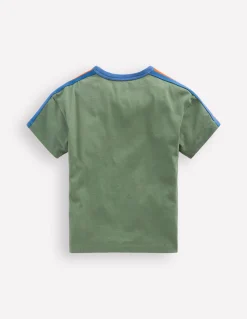 T-shirt décontracté à bande arc-en-ciel