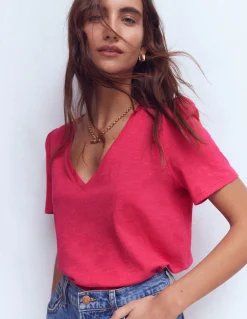 T-shirt flammé Sophie à col V