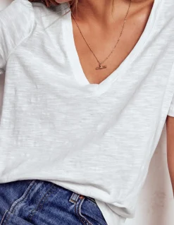 T-shirt flammé Sophie à col V