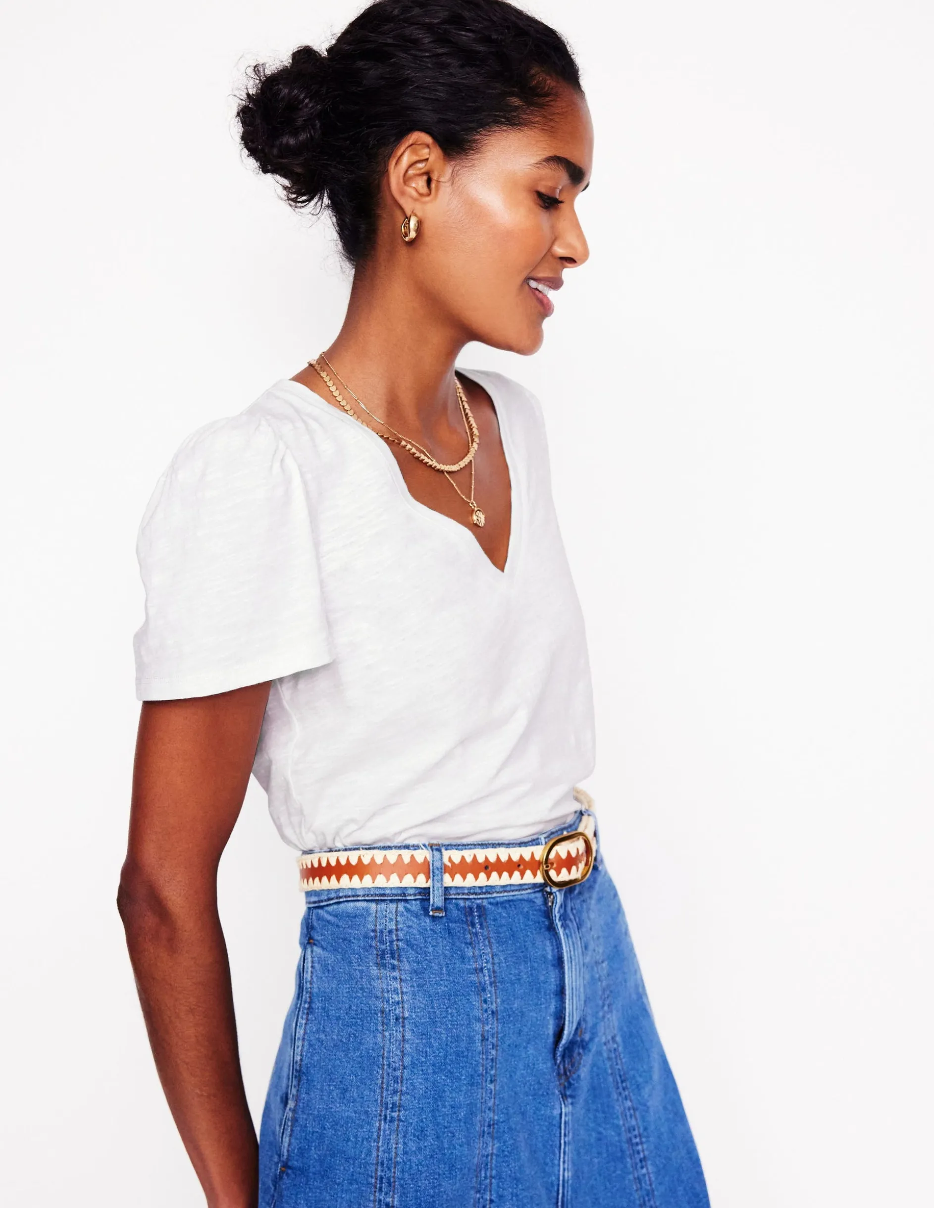 T-shirt flammé Sophie à col V