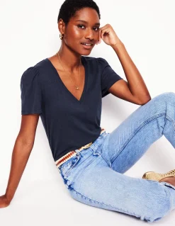 T-shirt flammé Sophie à col V