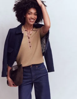 T-shirt Liz à col tunisien