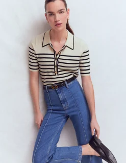 T-shirt Liz à col tunisien