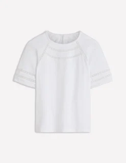 T-shirt Poppy à col rond et détails