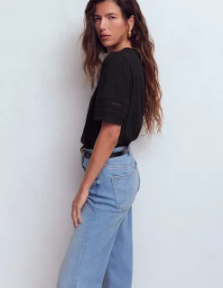 T-shirt Poppy col V à détails