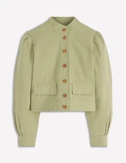 Veste en jean avec surpiqûres