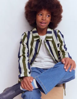 Veste style vêtement de travail en toile