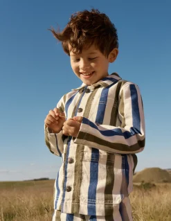 Veste style vêtement de travail en toile