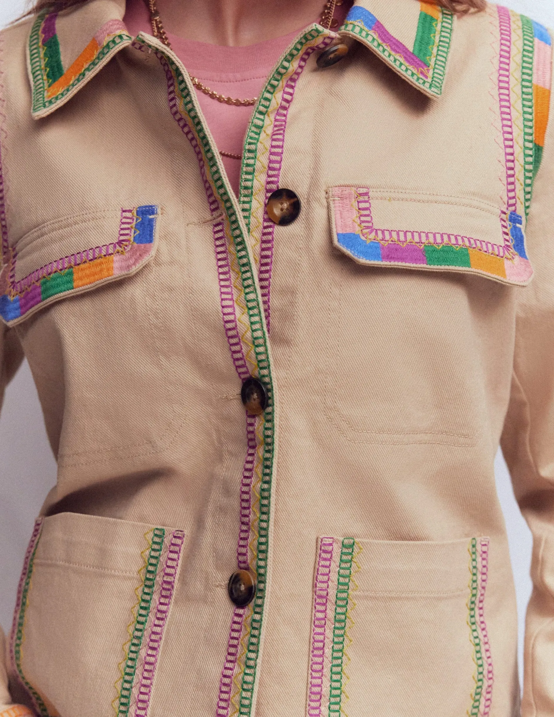 Veste utilitaire brodée