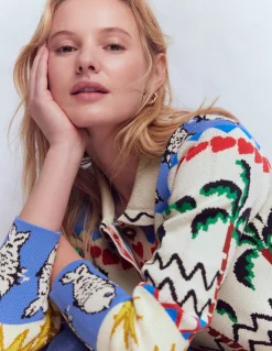 Veste-chemise en maille jacquard