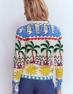 Veste-chemise en maille jacquard